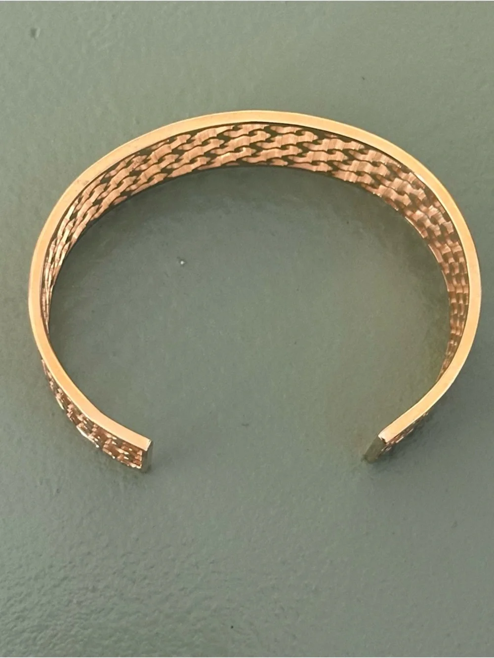 Tory Burch Gold Plated Statement Logo T Wide Cuff Bracelet NWOT